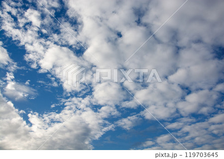 view of beautiful cloudy blue sky background 119703645