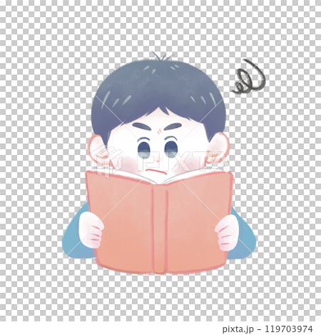 Boy reading a book Boy reading a book 119703974