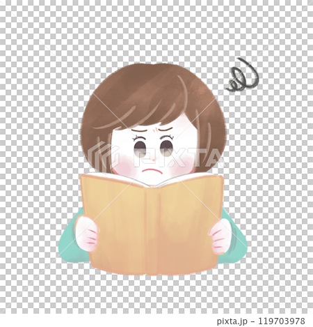 A girl reading a book 119703978