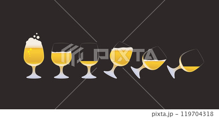 a lager beer glasses in fullness set a lager beer glasses in fullness set 119704318