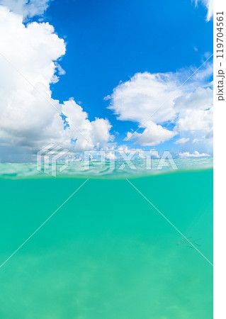 海中と空の風景 海中と空の風景 119704561