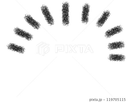 鉛筆画風の気づきマークの線画イラスト 鉛筆画風の気づきマークの線画イラスト 119705115
