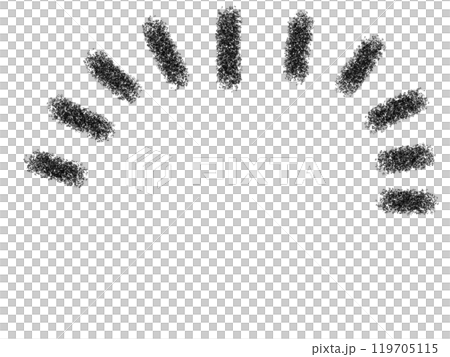 鉛筆画風の気づきマークの線画イラスト 鉛筆画風の気づきマークの線画イラスト 119705115