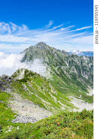 劔御前の山頂から見る剱岳　北アルプス劔岳登山 119705545