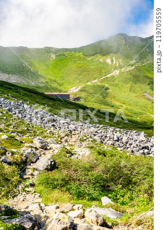 剣山荘への登山道（劔沢）　北アルプス劔岳登山 119705559