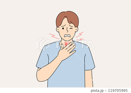 Sore throat in man infected with dangerous infection, causing destruction of immune system 119705995