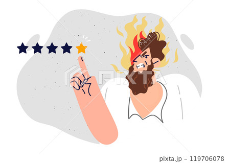 Bad review from angry man giving one star because of poor user experience when using service 119706078