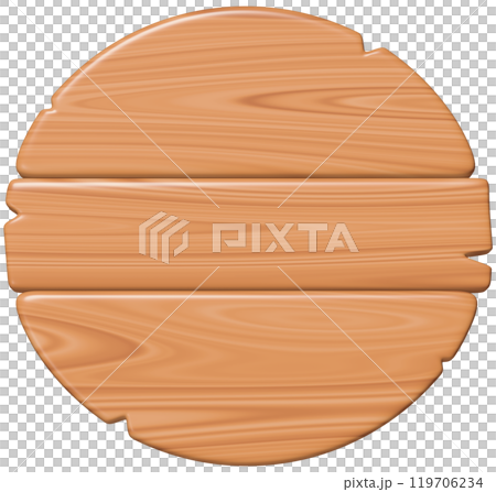 Wooden Circle Sign Board 3D Wooden Circle Sign Board 3D 119706234