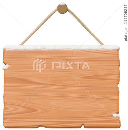 Hanging Wooden Plaque 3D 119706237