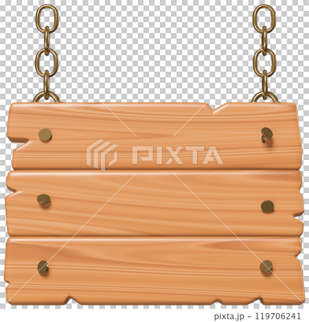 Hanging Wooden Board 3D 119706241
