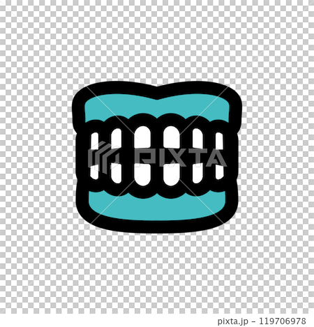 Simple dentures icon material 119706978
