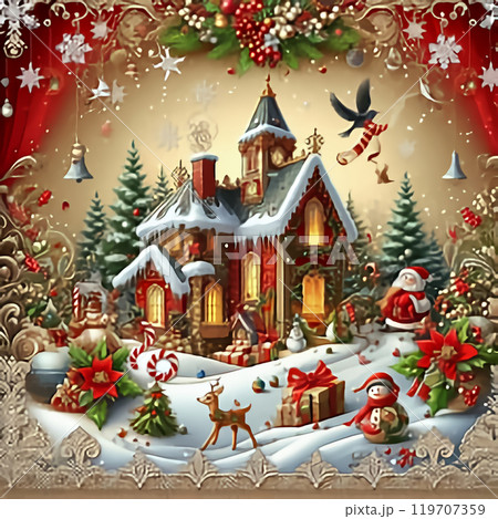 クリスマスの家 119707359