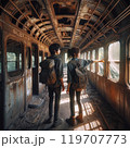 電車を待つ子供たち 119707773