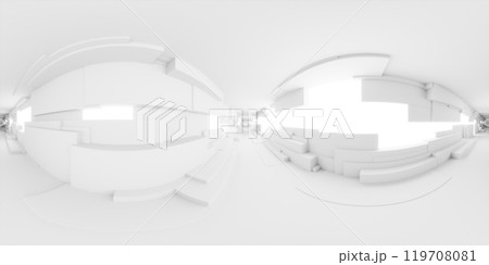 360 degree panorama of Futuristic Minimalist 3D Environment 360 degree panorama of Futuristic Minimalist 3D Environment 119708081