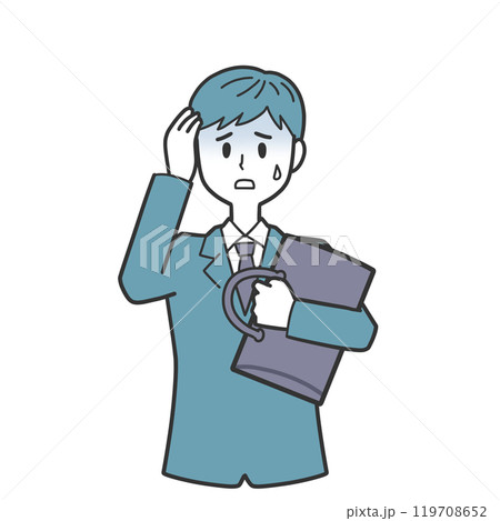 怯える男性 怯える男性 119708652