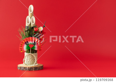 お正月の門松の背景素材02 119709168