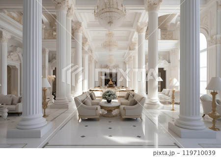 Palace interior background columns hall Palace interior background columns hall 119710039