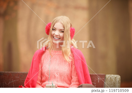 Very beautiful girl in the park. 119710509