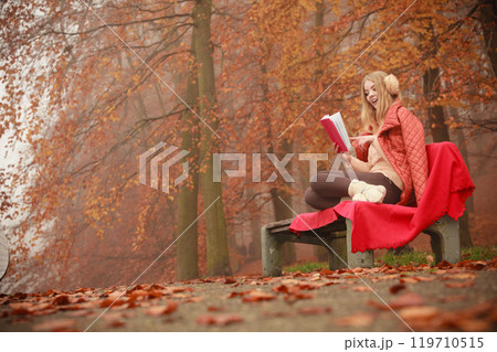Young lady with literature. Young lady with literature. 119710515