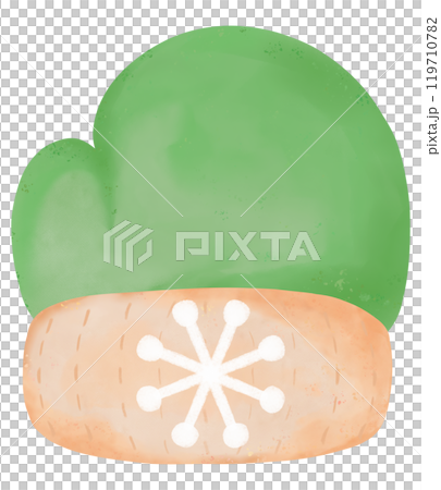 Christmas gloves watercolor 119710782