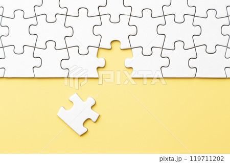 黄色背景に無地のジグソーパズル 119711202