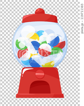 Capsule toy illustration_red 119711383