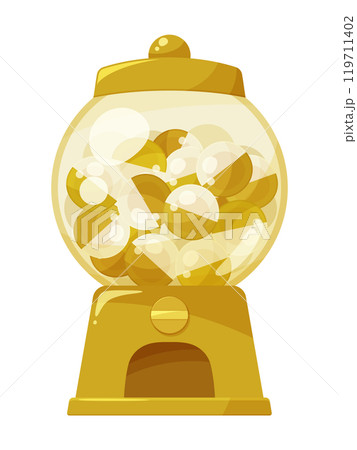 カプセルトイのイラスト_金色 119711402