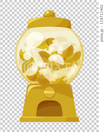 カプセルトイのイラスト_金色 119711402