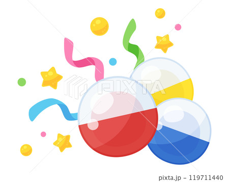 カプセルトイのカプセルで当たりが出たイラスト 119711440