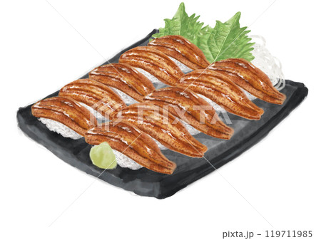 水彩の寿司_穴子01_7 水彩の寿司_穴子01_7 119711985