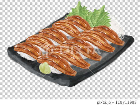 水彩の寿司_穴子01_7 水彩の寿司_穴子01_7 119711985