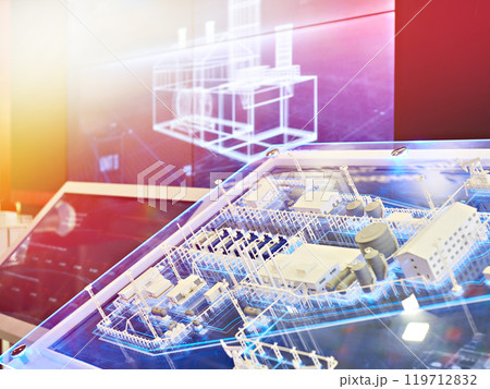 Presentation model of oil factory 119712832