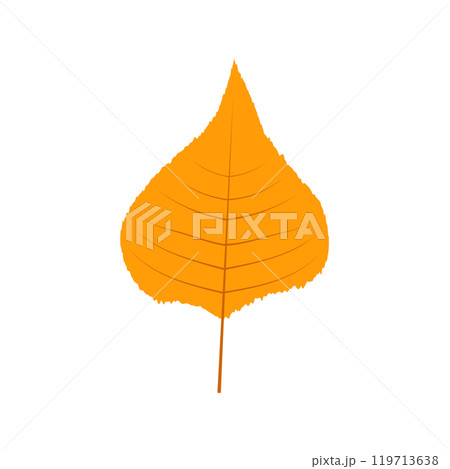 Flat leaf icon silhouette. Filled leaf glyph 119713638