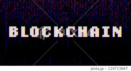 Enhancing Blockchain Security. Illustration on Hexadecimal Cryptographic Code Background with Secure Programming and AI Language Code. 119713667