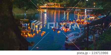 Lantern Festival at Chidorigafuchi park, Tokyo, Chiyoda City, Kojimachi, Japan Lantern Festival at Chidorigafuchi park, Tokyo, Chiyoda City, Kojimachi, Japan 119713966
