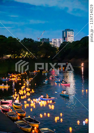 Lantern Festival at Chidorigafuchi park, Tokyo, Chiyoda City, Kojimachi, Japan 119714029