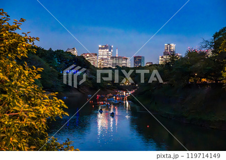 Lantern Festival at Chidorigafuchi park, Tokyo, Chiyoda City, Kojimachi, Japan 119714149