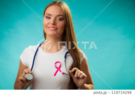 Doctor with ribbon formed Aids symbol isolated Doctor with ribbon formed Aids symbol isolated 119714298