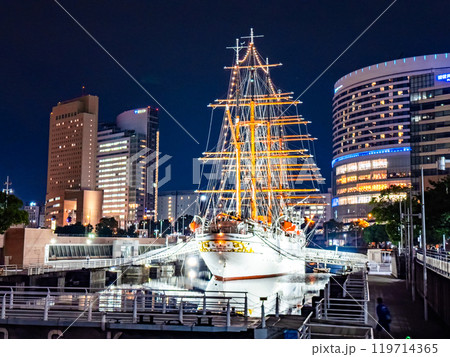 Sail Training Ship Nippon Maru in Yokohama, Japan Sail Training Ship Nippon Maru in Yokohama, Japan 119714365
