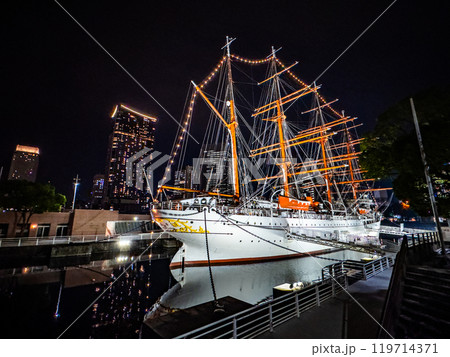 Sail Training Ship Nippon Maru in Yokohama, Japan 119714371