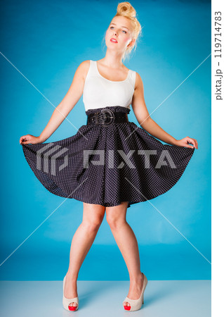 Pin up girl retro style. Pin up girl retro style. 119714783