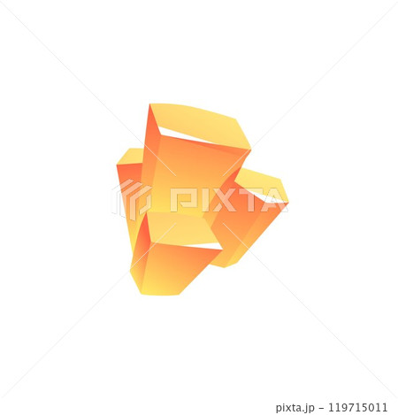 Vector with the image of a block of shiny yellow gems on a white background Vector with the image of a block of shiny yellow gems on a white background 119715011