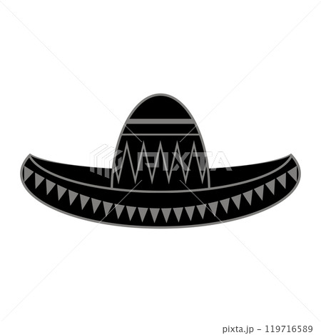 Vector Mexican sombrero with maracas. Cinco de mayo symbol isolated on white background Vector Mexican sombrero with maracas. Cinco de mayo symbol isolated on white background 119716589
