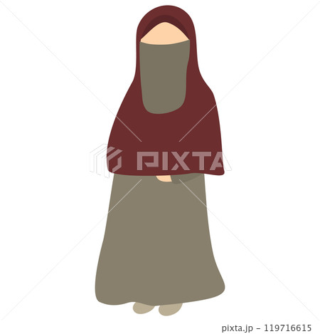 Beautiful woman in hijab with niqab Beautiful woman in hijab with niqab 119716615