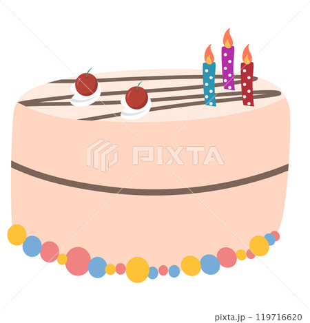 Hand drawn birthday cake 119716620