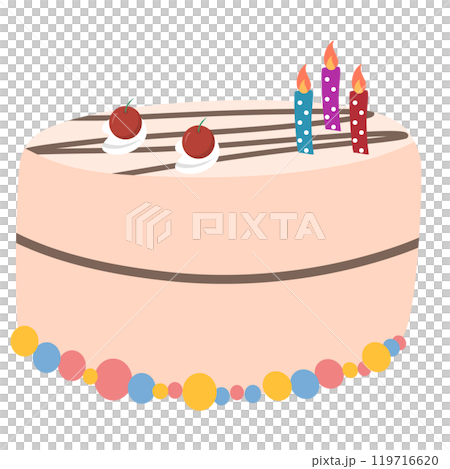 Hand drawn birthday cake 119716620