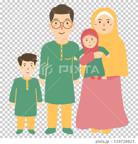 Muslim family having a ramadan 119716623