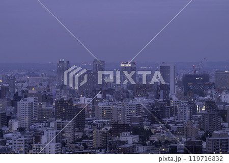 夕暮れの大都市の風景 夕暮れの大都市の風景 119716832