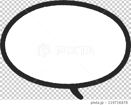 A simple hand-drawn speech bubble drawn with a thick magic marker A simple hand-drawn speech bubble drawn with a thick magic marker 119716878