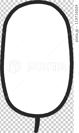 A simple hand-drawn speech bubble drawn with a thick magic marker 119716884